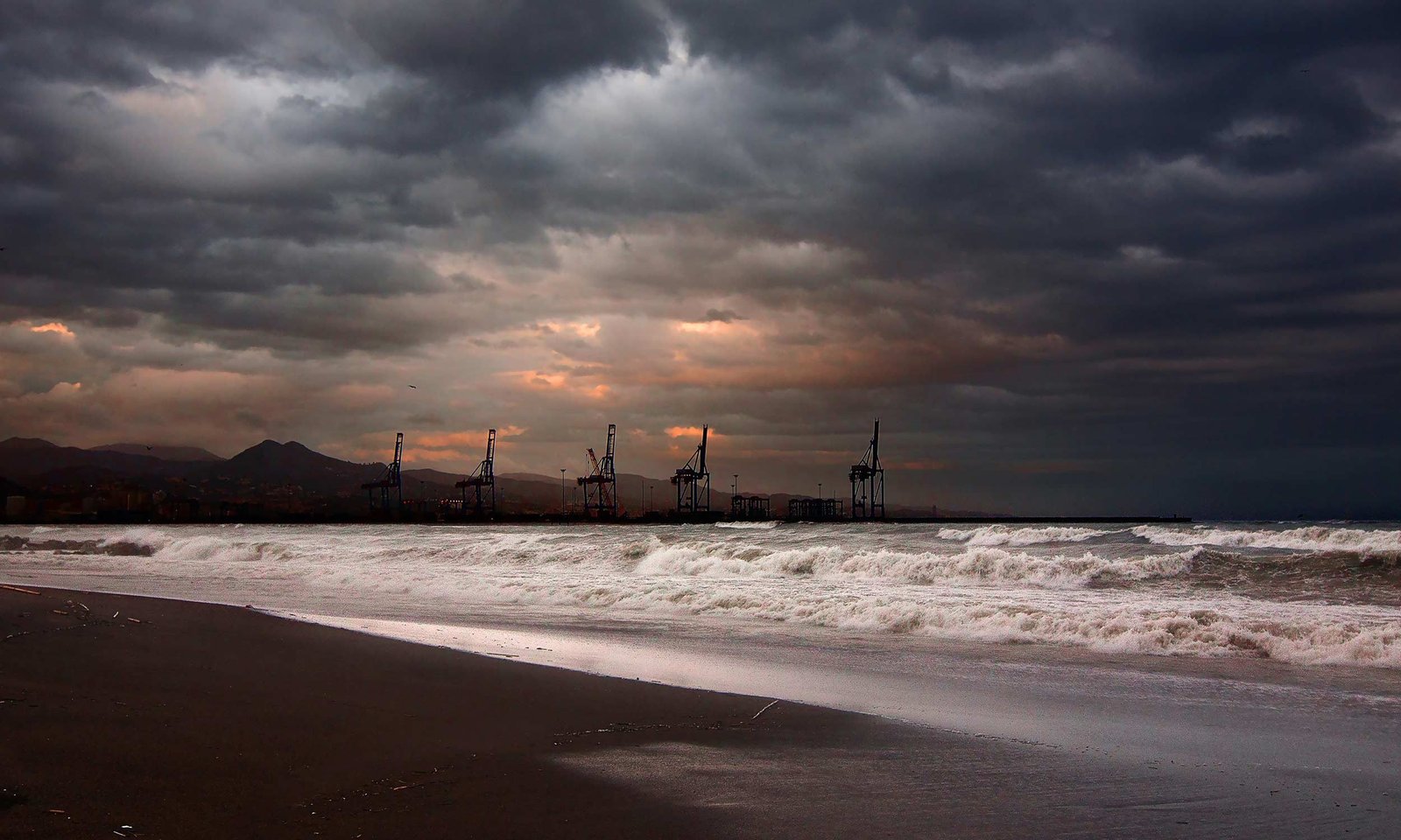 oil rigs by the coast